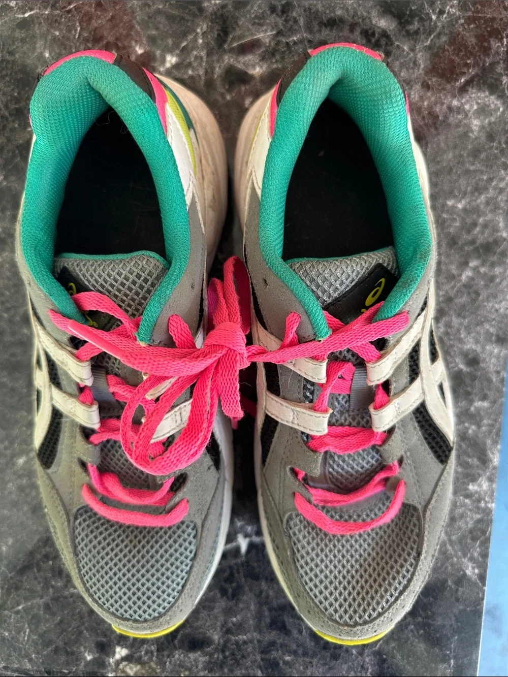 Asics Gray, Pink & Green Women's Athletic Sneakers